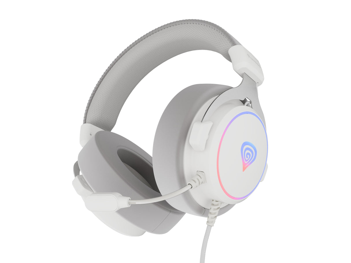 Auriculares Genesis Neon 764  Alámbrico Diadema Juego Usb Tipo A Blanco