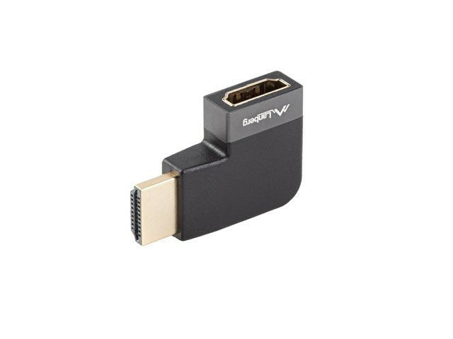 Adaptador 8k Lanberg Hdmi(M) A Hdmi(H) Angulo Derecha Aluminio Plata