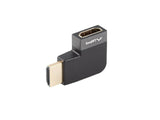 Adaptador 8k Lanberg Hdmi(M) A Hdmi(H) Angulo Derecha Aluminio Plata