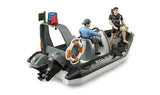 Vehículo Barco Inflable De La Policía Bruder Bworld 62733
