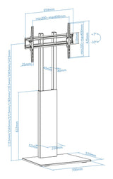 Soporte Suelo "Mirror" Para Pantallas 32"-85"