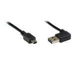 Goodconnections Anschlusscable Usb 2.0 Easy Stecker A An Mini B Stecker, Gewinkelt, Schwarz, 1m,