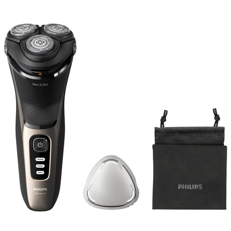 EAN 8720689018586 - Philips S3242/12 afeitadora Máquina de afeitar de rotación Recortadora Negro, Oro imagen 1