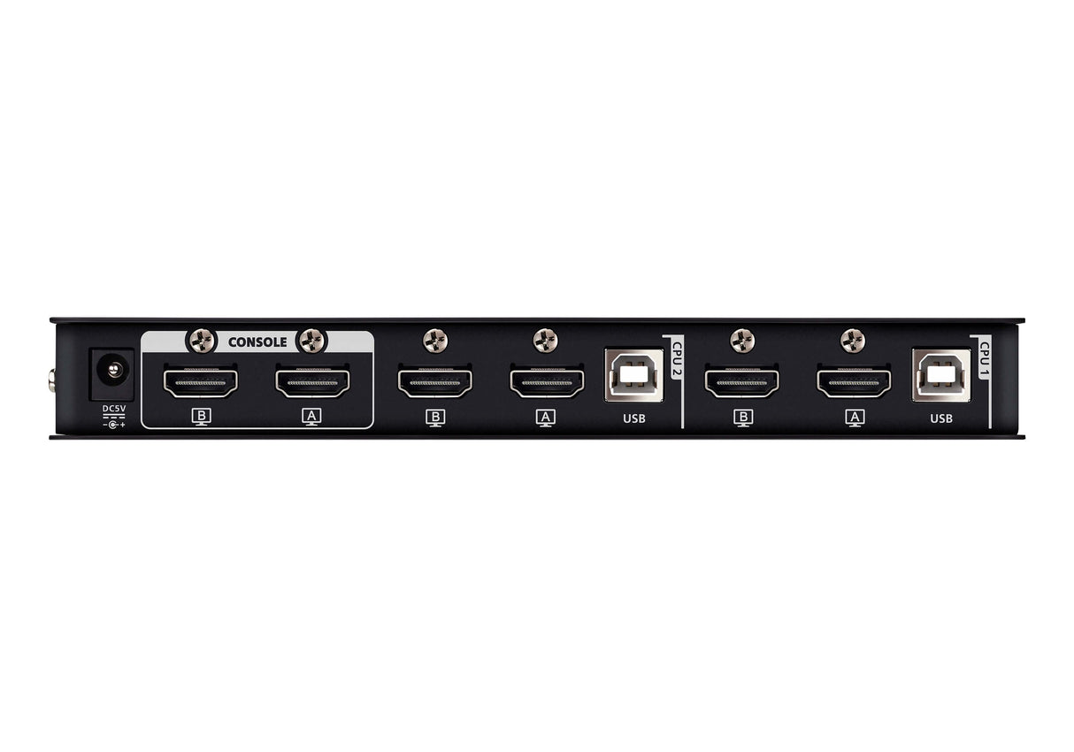 Conmutador Kvm  2 Puertos Hdmi 4k Usb 2.0 Para Dos Pantallas  Aten-Aten-742h