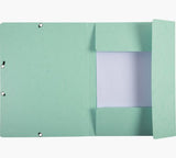 Exacompta Carpeta Aquarel Cartón Lustrado 400 Gr Tres Solapas Gomas A4 Verde Pastel-5u-