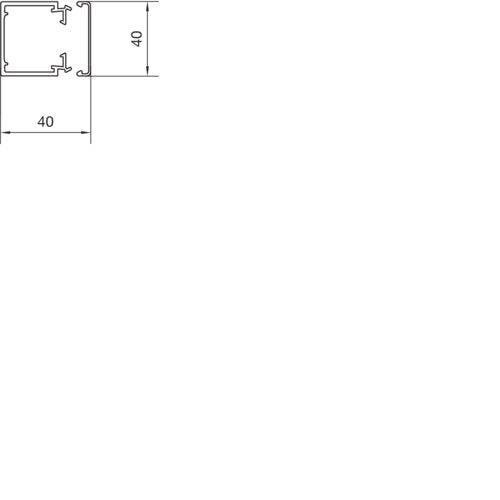 Hager Leitungsfhrungskanal Lf4004007035 ** Pvc Lf 40x40mm Lichtgrau