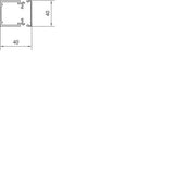 Hager Leitungsfhrungskanal Lf4004007035 ** Pvc Lf 40x40mm Lichtgrau