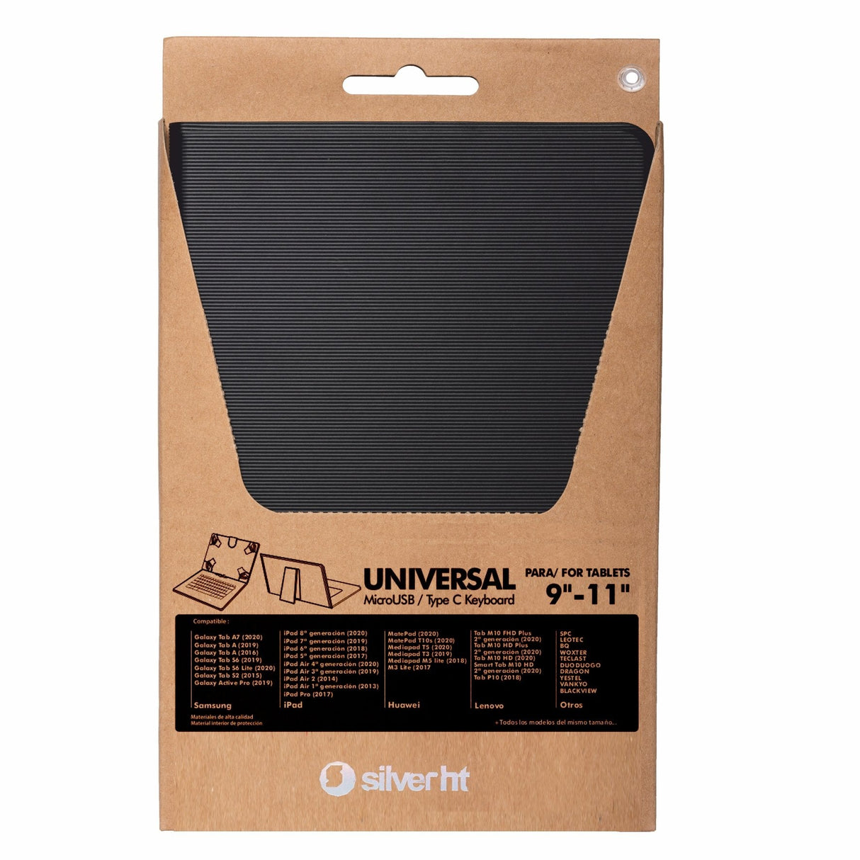 Funda Tablet Con Teclado Silver Ht Wave 9-10.1"
