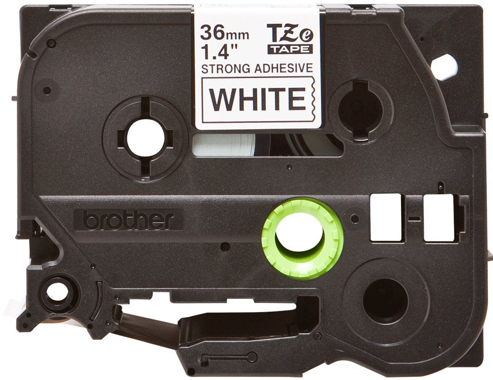 Brother Cinta Laminada Blanco / Negro (Superadhesiva) 36mm