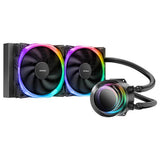 Antec Vortex 240 Argb Aio Liquid Cpu Cooler, Universal Socket, 240mm Radiator, Pwm 2000rpm Fusion Argb Cooling Fans, Addressable Rgb Led Lighting With Suspended Spiral Pump Head Design