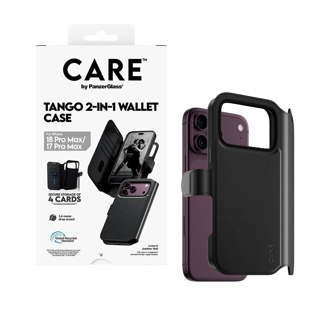 Panzerglass Care By Panzerglass Tango - Funda Tipo Libro Para Móvil