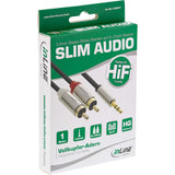 Cable De Audio Delgado Básico Inline De 3,5 Mm M A 2x Rca M, 1 M