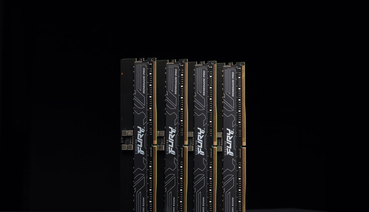 Memoria Kingston Fury 128 Gb Ddr5 5600 (8x 16 Gb) Octa Kit, Ram Negro, Kf556r28rbek8-128, Renegade Pro, Intel Xmp, Amd Expo Kf556r28rbek8-128