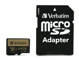 Verbatim Pro+ U3 Micro Sdxc Card 64gb C/Adaptador