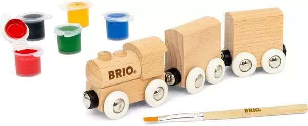 Brio - 36006 Tren De Madera Para Pintar | Tren De Juguete De Madera Diy Personalizable