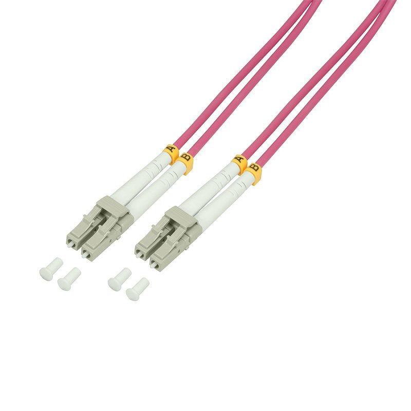 Logilink Fp4lc50 Cable De Fibra Optica 50 M Om4 2x Lc Violeta