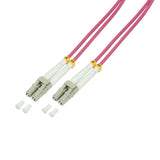 Logilink Fp4lc50 Cable De Fibra Optica 50 M Om4 2x Lc Violeta