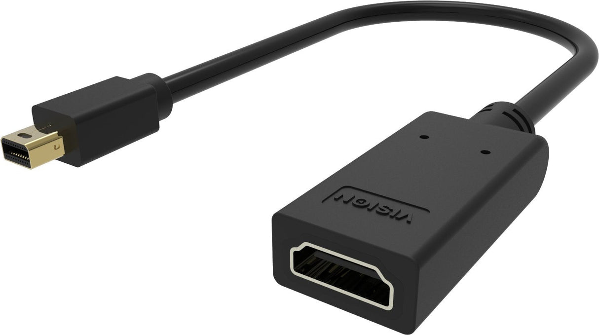 Vision Tc-Mdphdmi/Bl Adaptador De Cable De Vídeo Mini Displayport Hdmi Tipo A [Estándar] Negro