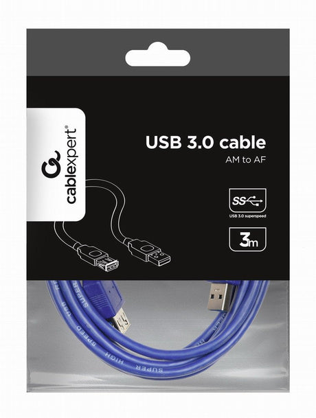 EAN 8716309059237 - Gembird 3m USB 3.0 A M/FM cable USB USB 3.2 Gen 1 (3.1 Gen 1) USB A Azulimagen 3)