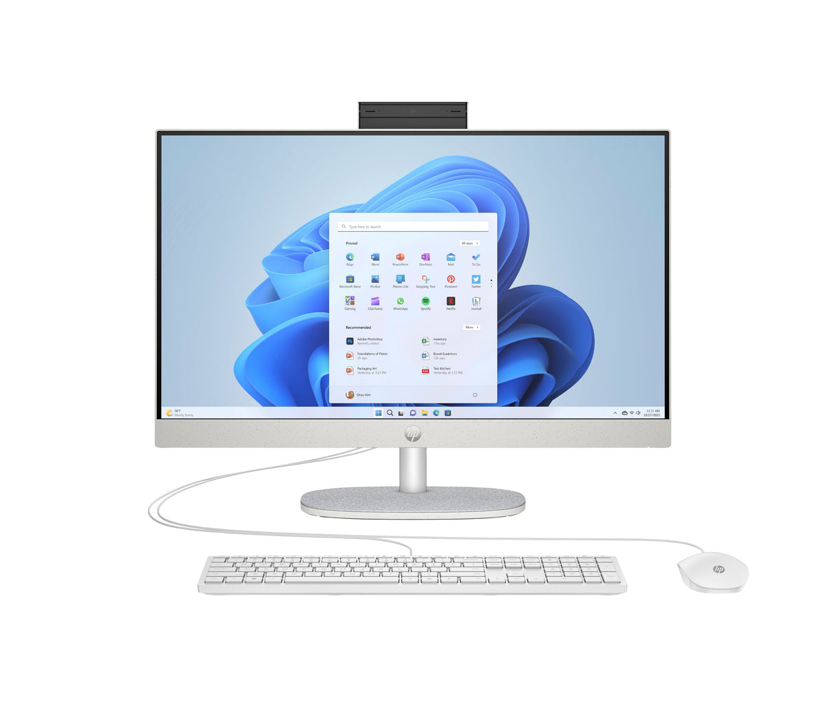 All-In-One Hp 24-Cr0190ns, Intel Core I5-1335u, 8gb, 512gb Ssd, 23,8", W11 - Blanco