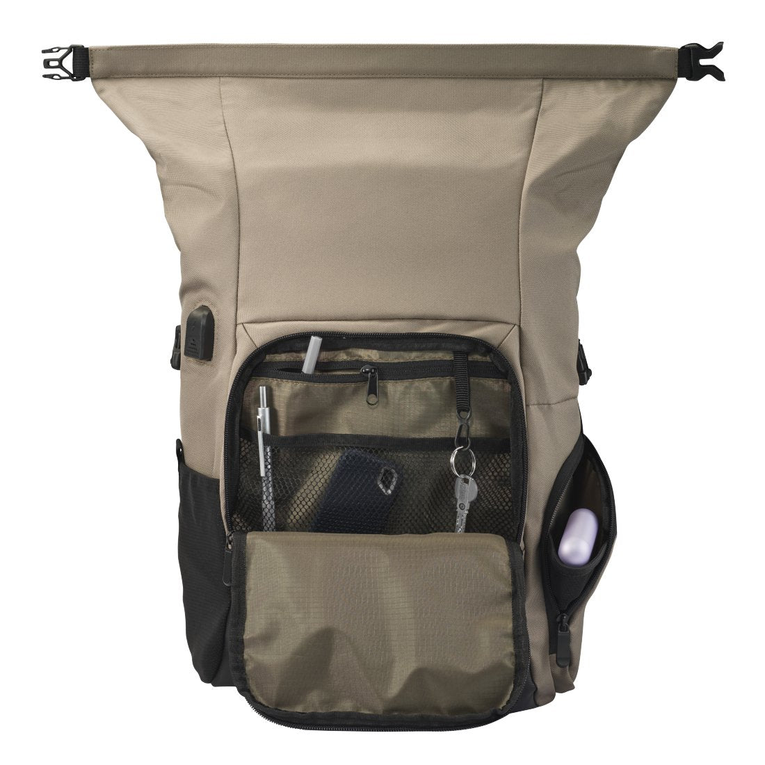 EAN 4047443499929 - Hama Terra 39,6 cm (15.6") Mochila Beige, Negro imagen 2