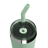 Taza De Café Sigg Helia Milky Green 0,45 L, Taza Térmica Verde Claro, Con Pajita