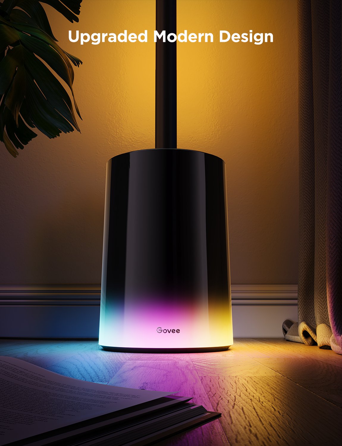 Lámpara De Frase De Govee 2, Led Light Negro, Soporte De Materia H607c311