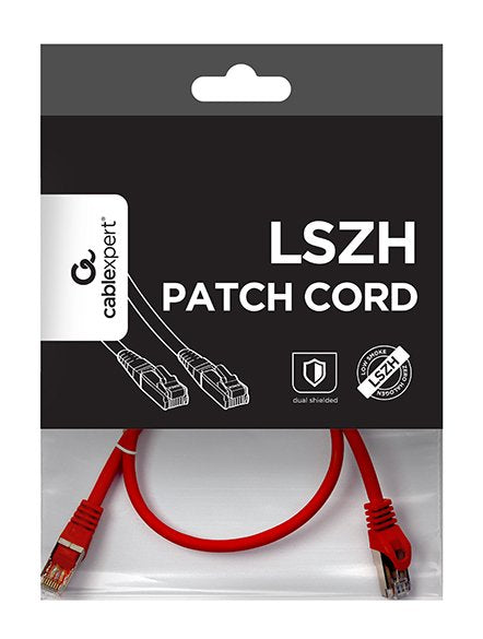 EAN 8716309091343 - Gembird PP6A-LSZHCU-R-0.5M cable de red Rojo 0,5 m Cat6a S/FTP (S-STP) imagen 3