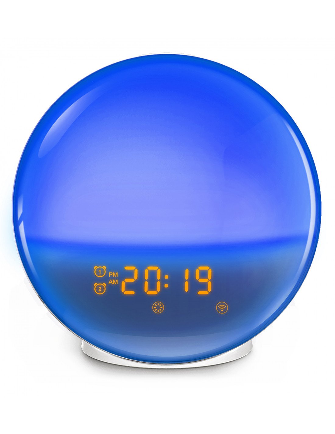 Despertador Inteligente Con Lámpara Rgb Muvit Io Miolamp005 Radio Fm Blanco