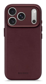Decoded Leather Backcover Iphone 17 Pro Dark Ruby