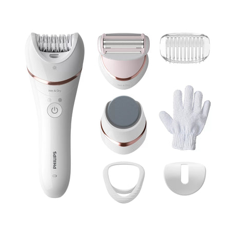 EAN 8710103935520 - Philips 8000 series BRE730/10 depiladora 32 pinzas Rosa, Blanco imagen 1