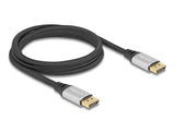 Delock 80634 Cable Displayport 16k 60 Hz 2 M Metal Plateado