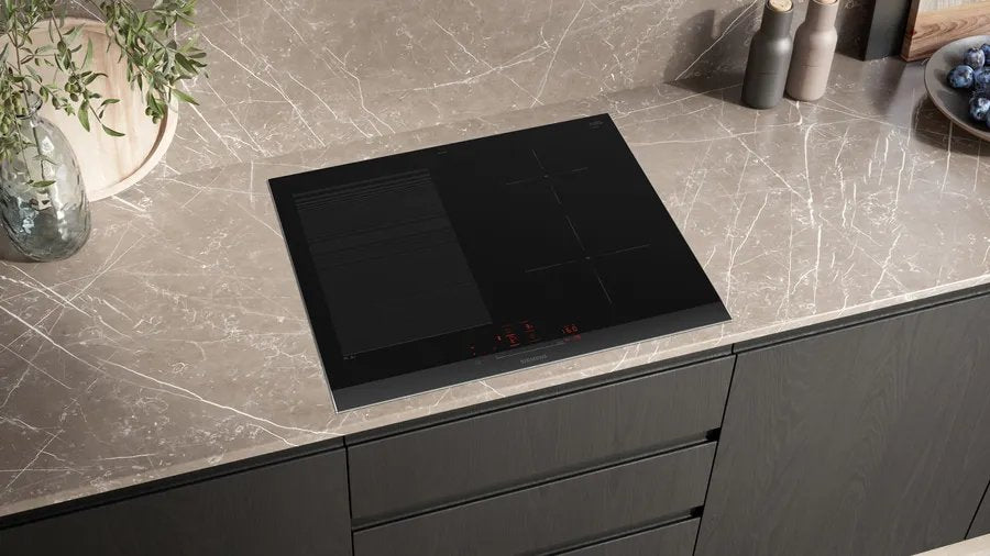 Siemens Ex675hec1e Iq700, Placa De Cocina Independiente Negra/Acero Inoxidable, 60 Cm, Home Connect Ex675hec1e