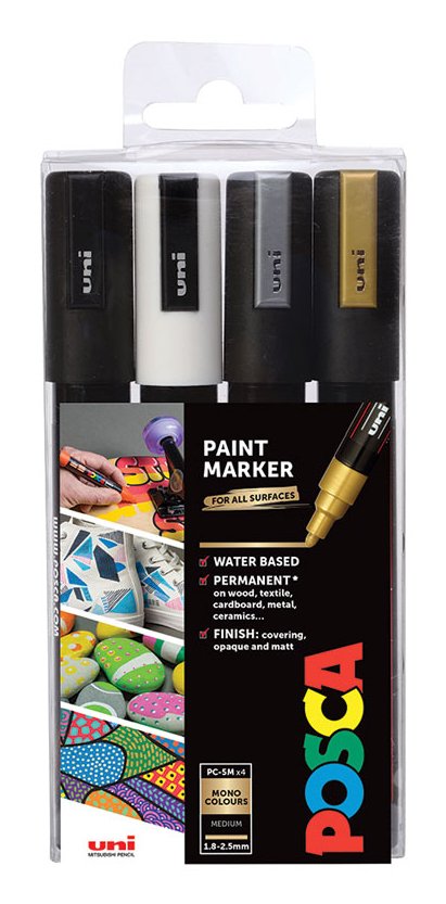 Posca Marker Uni Pc-5m 4er Set Swgs