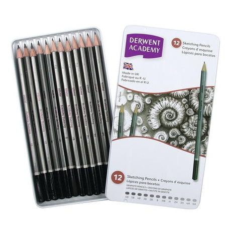 EAN 5028252269957 - Derwent Academy lápiz de carbón 12 pieza(s) Gris imagen 4