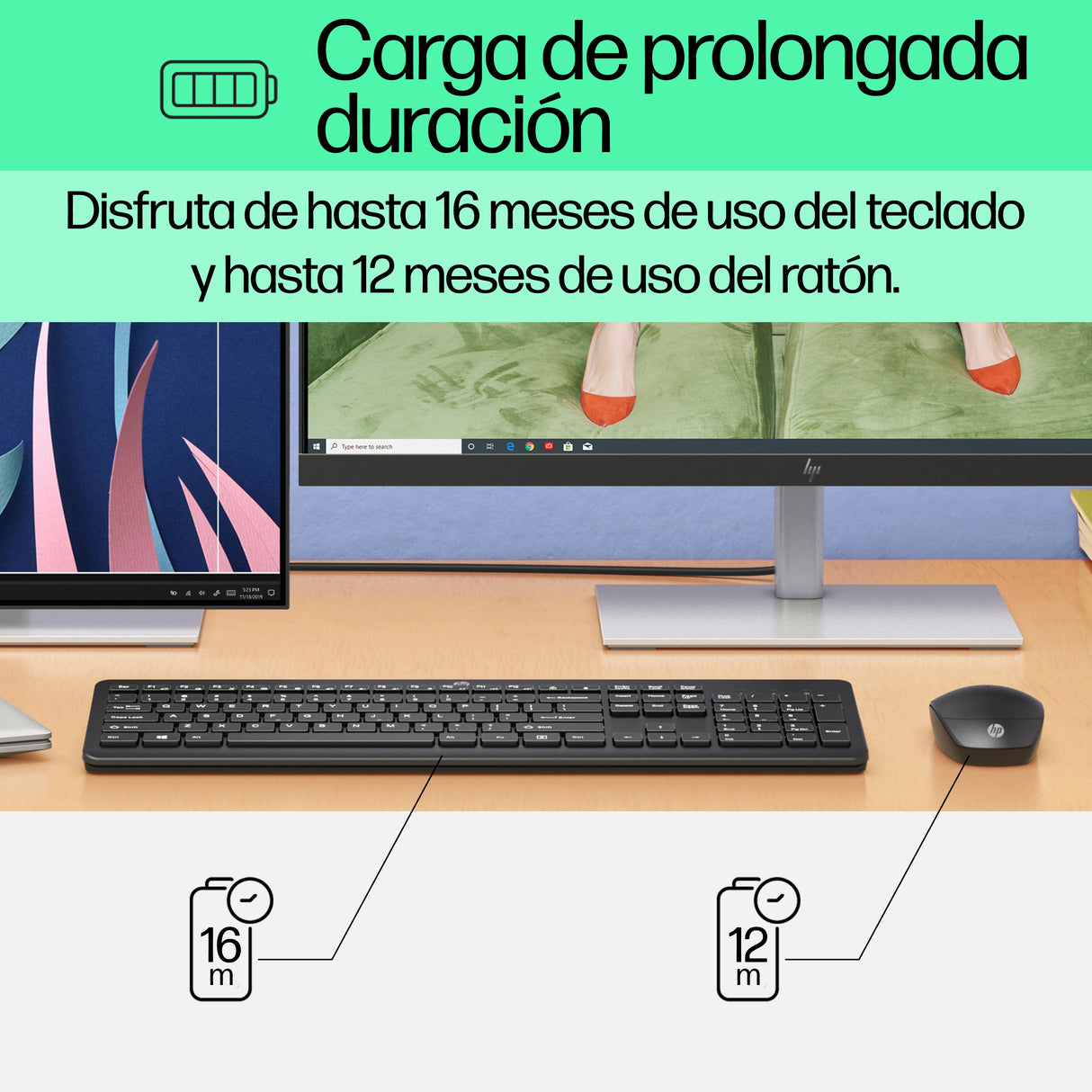 EAN 195908430995 - HP 230 Wireless Mouse and Keyboard Combo White teclado Ratón incluido RF inalámbrico Blanco imagen 7