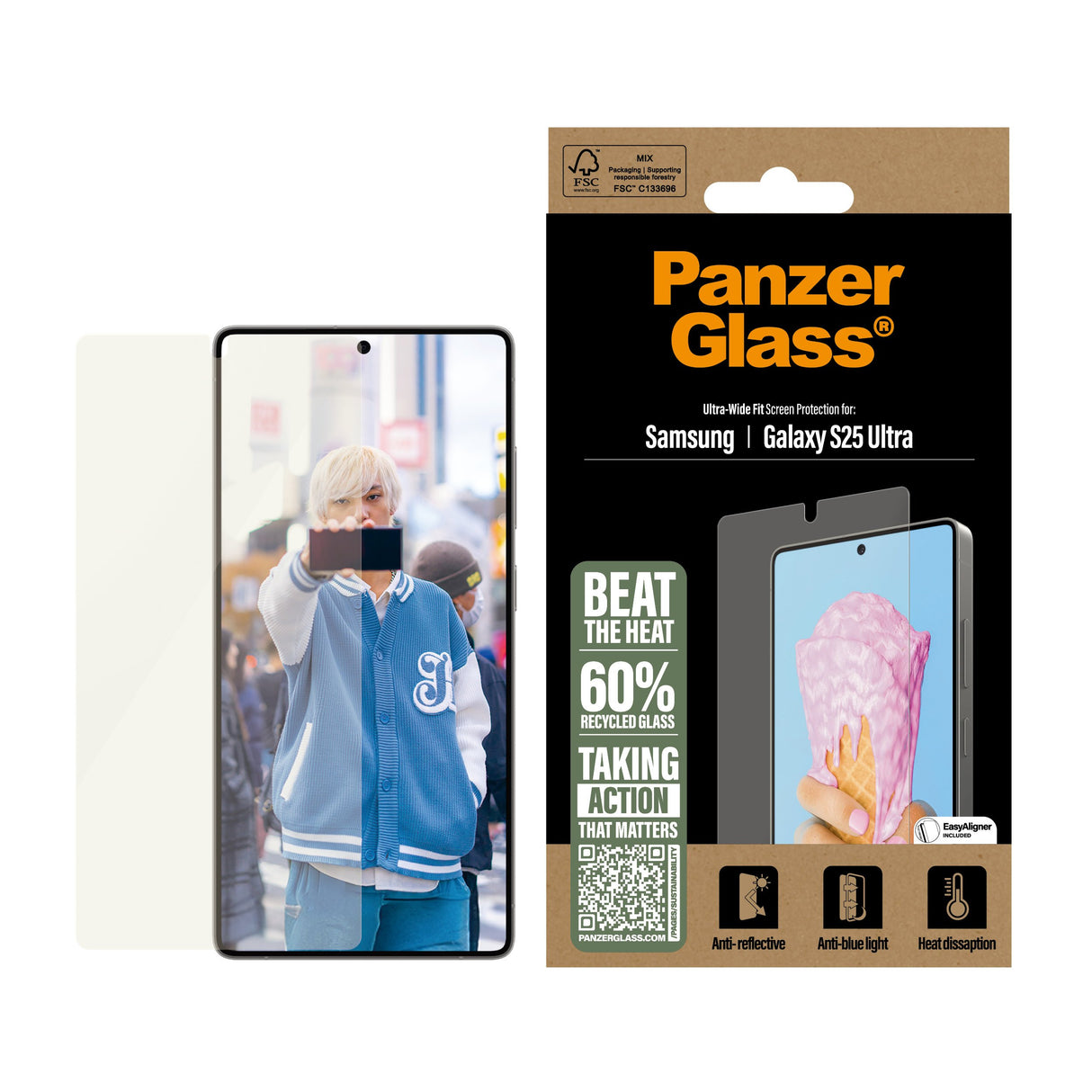 EAN 5715685017421 - PanzerGlass ® All-in-One Screen Protector Samsung Galaxy S25 Ultra | Ultra Wide Fit Protector de pantalla imagen 2