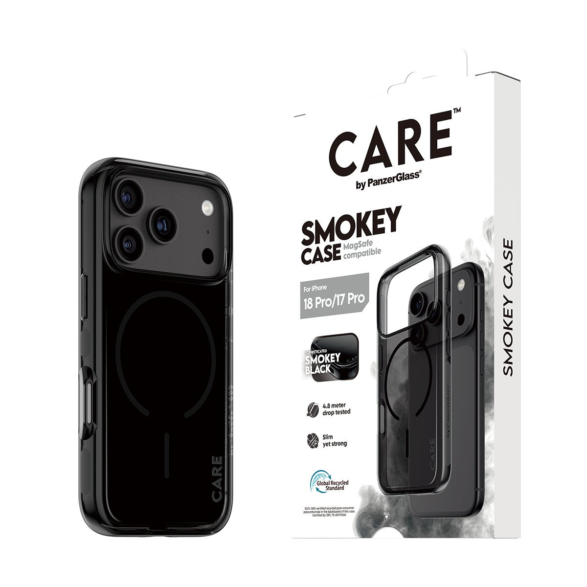 Panzerglass Care Smokey Case W. Negro Magsafe Iphone 18 Pro/ 17 Pro