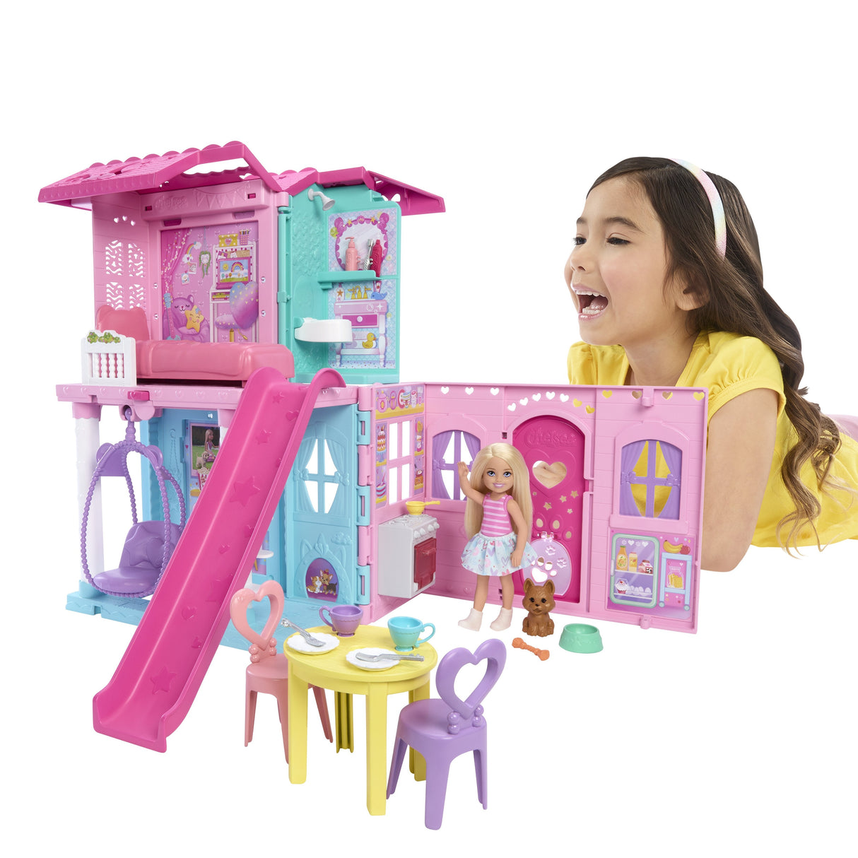 Mattel Barbie Aufklappbares Chelsea Pop-Up-Haus Jfw49