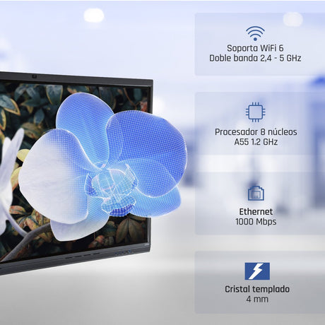 EAN 8435364318805 - iggual Orchid 65" Panel plano interactivo 165,1 cm (65") LED Wifi 400 cd / m² 4K Ultra HD Negro Pantalla  imagen 9