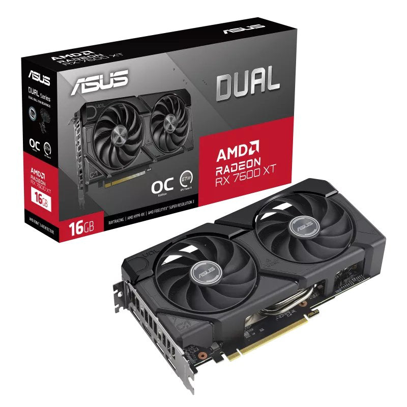 Asus Dual -Rx7600xt-O16g Amd Radeon Rx 7600 Xt 16 Gb Gddr6