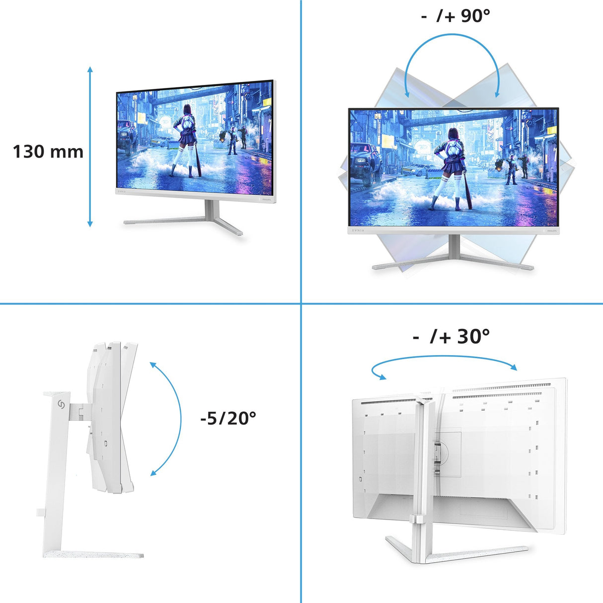 Philips 68,5cm 27,0" 27m2n5201p 16:09 Hdmi+Dp Blanco