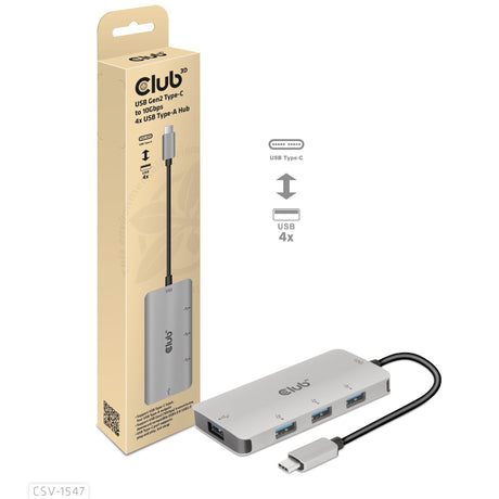EAN 8719214472375 - CLUB3D CSV-1547 hub de interfaz USB 3.2 Gen 2 (3.1 Gen 2) Type-C 10000 Mbit/s Negro, Plata imagen 5