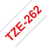 EAN 4977766685573 - Brother TZE-262 cinta para impresora de etiquetas Rojo sobre blanco imagen 1