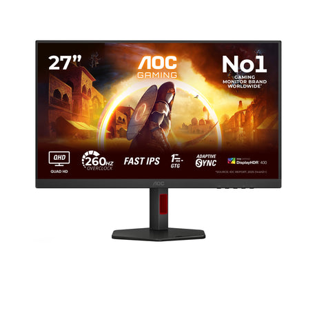 EAN 4038986182973 - AOC G4 Q27G4ZR pantalla para PC 68,6 cm (27") 2560 x 1440 Pixeles Quad HD LED Negro, Rojo imagen 1