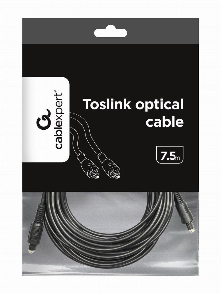 Gembird Cable Audio Optico Toslink 7,5 Mts Negro