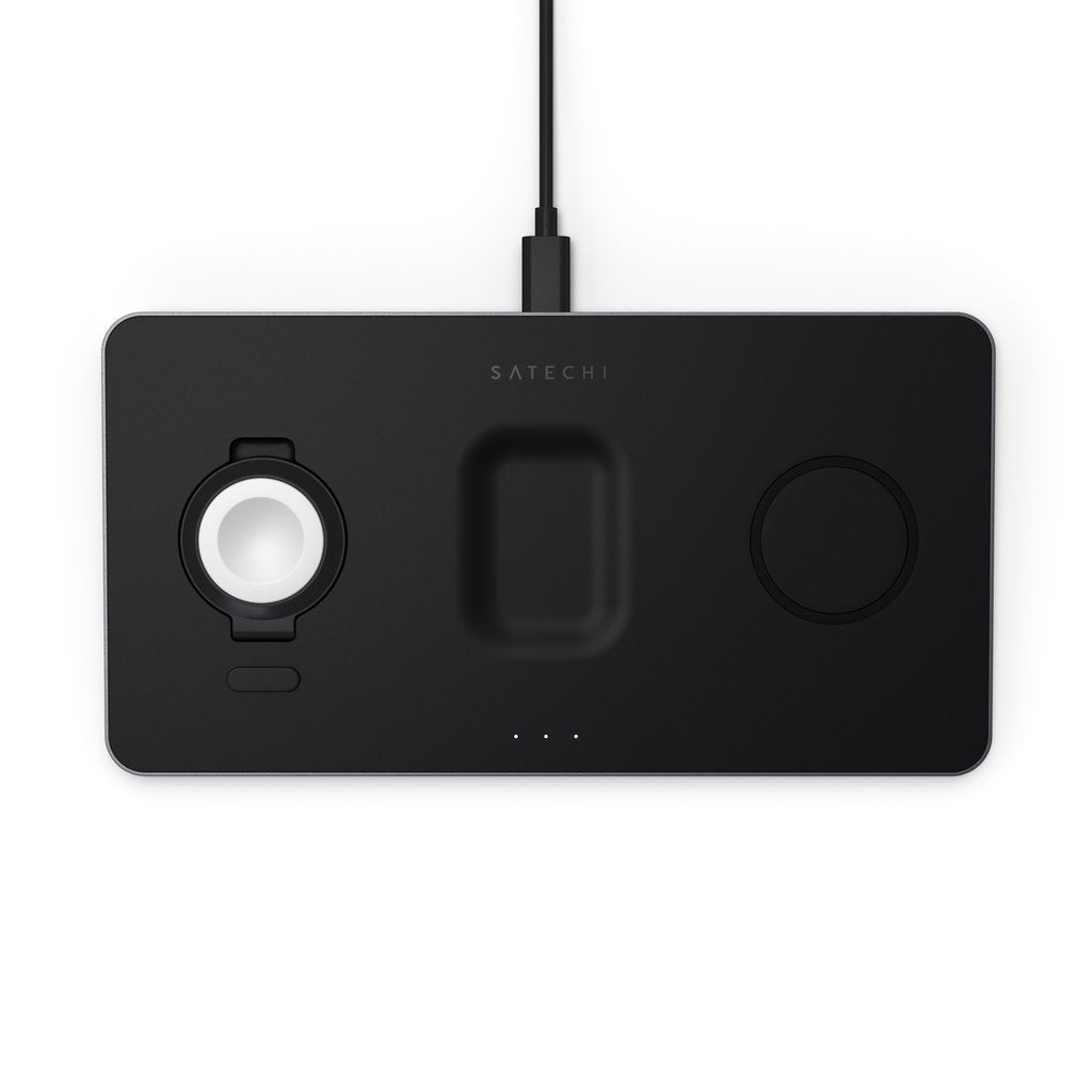 Cargador Inalámbrico Satechi St-X3twcpm Cargador De Dispositivo Móvil Auriculares, Smartphone, Reloj Inteligente Negro Corriente Alterna  Interior