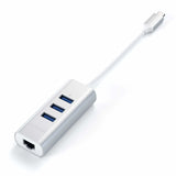 Satechi Aluminium 2 W 1 - Usb-C (3x Usb-A, Ethernet) (Srebrny)