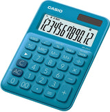 Calculadora Casio Ms-20uc Azul Mini De Bolsillo Con Teclas Plásticas Alimentación Solar + Pila