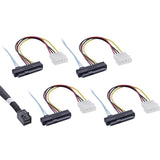 Cable Inline Mini Sas Hd Sff-8643 A 4x Sff-8482 + Alimentación 1m